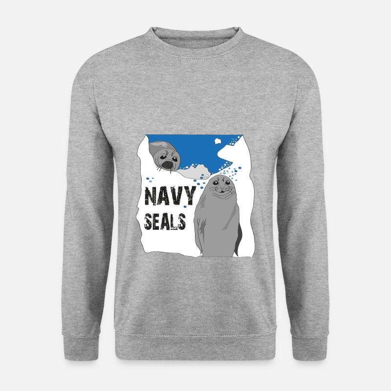 Navy Seals - Unisex Pullover - Weißgrau meliert