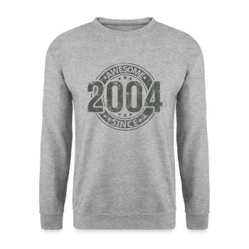 Awesome Since Vintage 2004 Retro Birthday - Unisex Sweatshirt - salt & pepper - Front - Alina (178cm) & Michal (187cm)