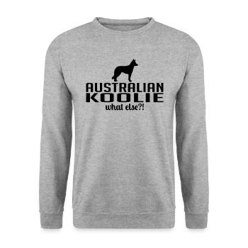 Koolie australien Quoi d’autre Chiens Dire Wilsigns - Sweat-shirt Unisexe - gris chiné - Devant - Alina (178cm) & Michal (187cm)
