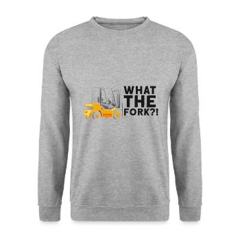 Gabelstaplerbediener und Gabelstaplerfahrer - Unisex Pullover - Weißgrau meliert - Vorne - Alina (178cm) & Michal (187cm)