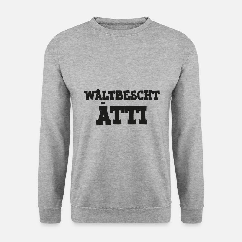 Wältbescht Ätti Opa Schweiz Grossvater Schweiz - Unisex Pullover - Weißgrau meliert