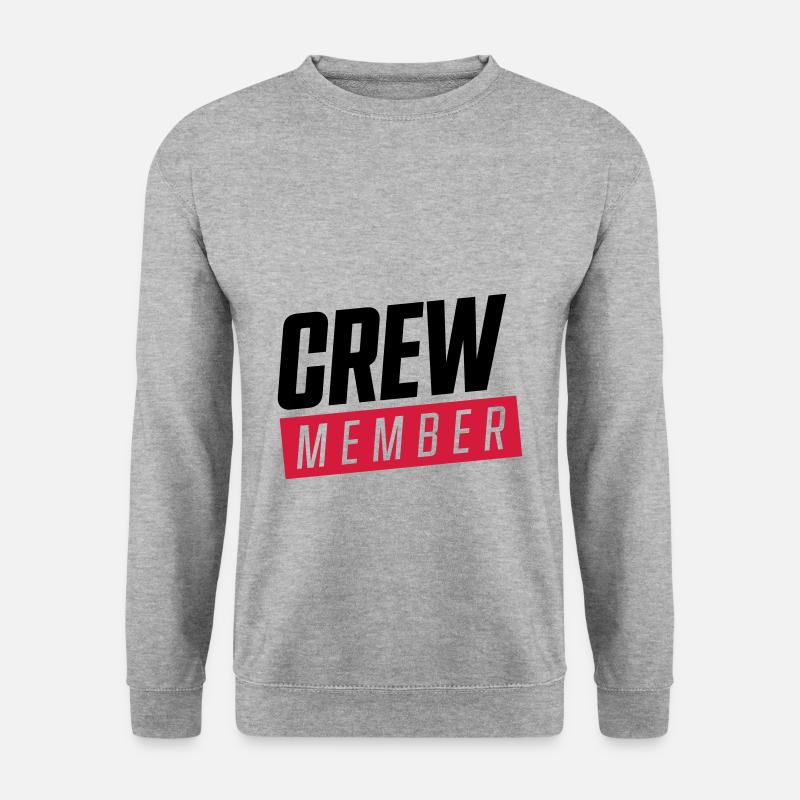 crew member - Unisex Pullover - Weißgrau meliert