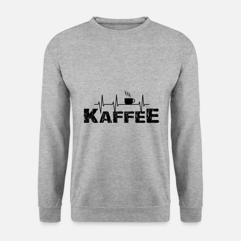 Kaffee - Unisex Pullover - Weißgrau meliert