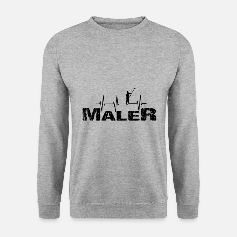 Maler - Unisex Pullover - Weißgrau meliert
