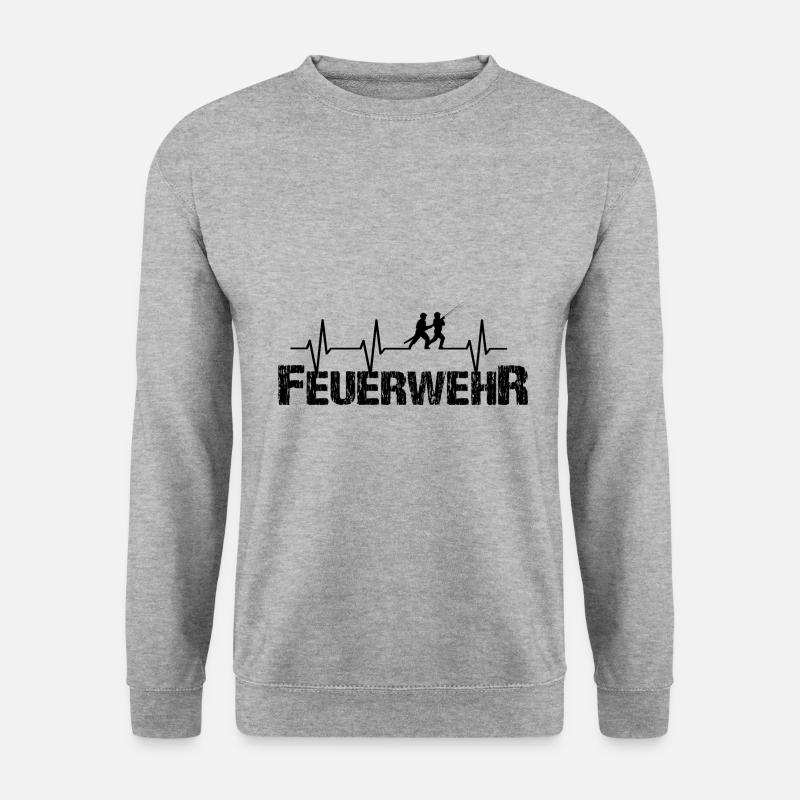 Feuerwehr - Unisex Pullover - Weißgrau meliert