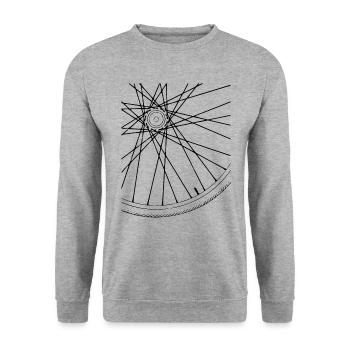 Bicycle Race Spokes Cycling Race w - Unisex Sweatshirt - salt & pepper - Front - Alina (178cm) & Michal (187cm)
