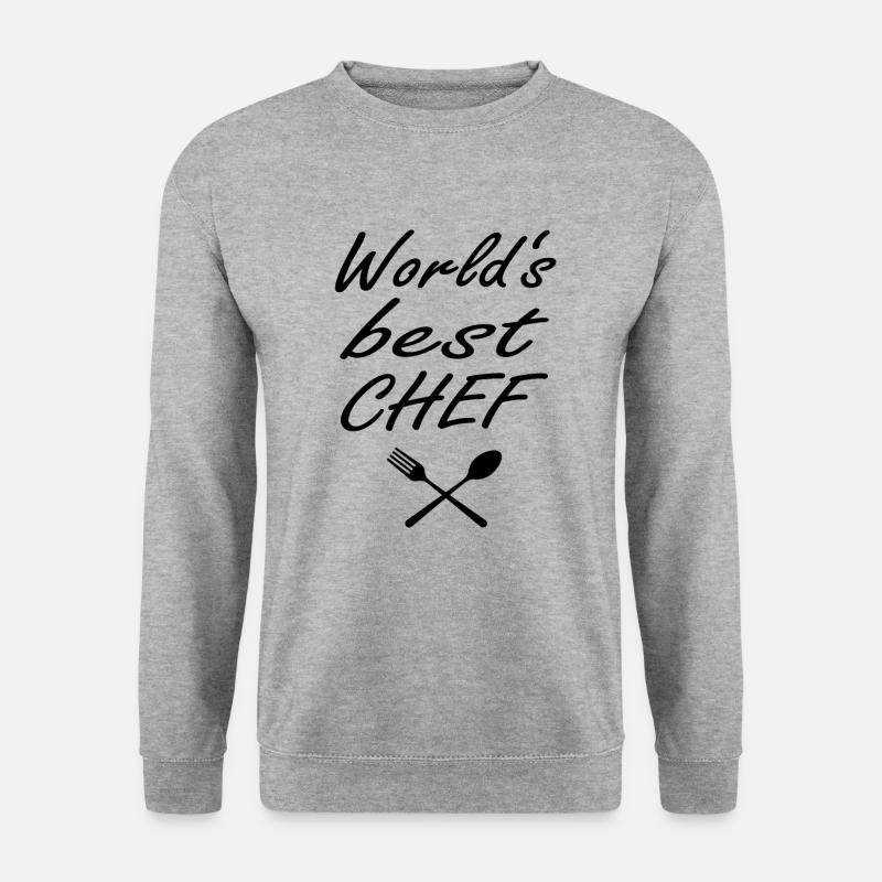 Worlds best Chef - Unisex Pullover - Weißgrau meliert