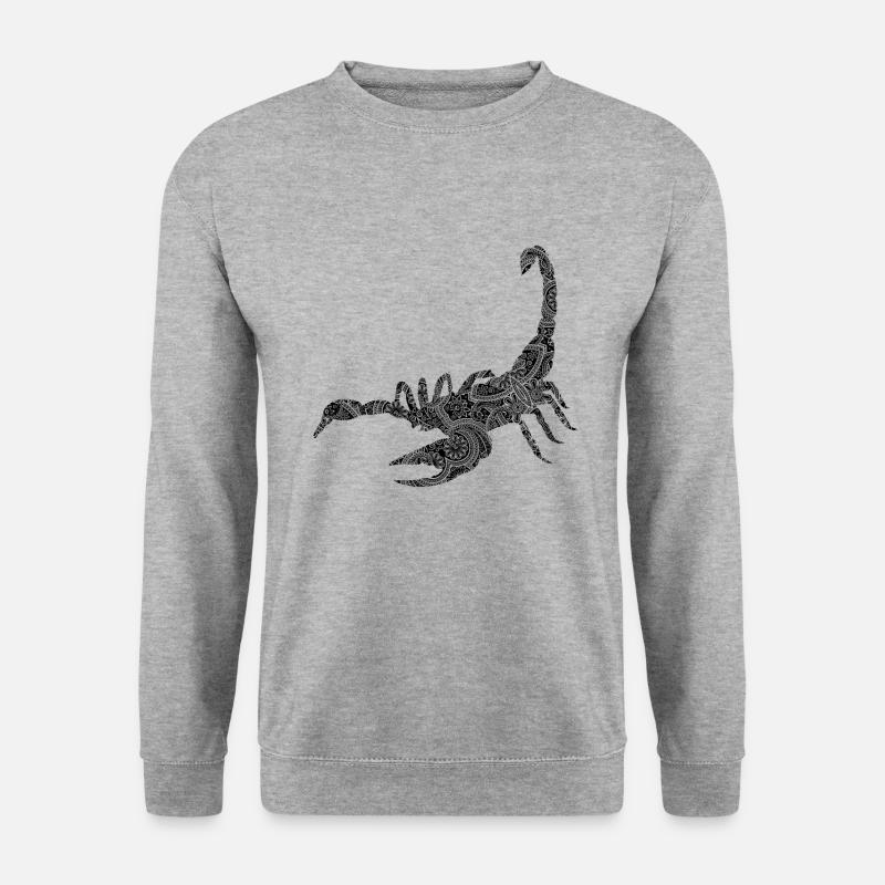 Skorpion - Unisex Pullover - Weißgrau meliert