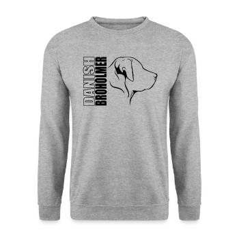 DANISH BROHOLMER Profile Dogs Dog Wilsigns - Unisex Sweatshirt - salt & pepper - Front - Alina (178cm) & Michal (187cm)