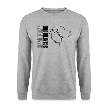 HANOVERIAN SCENTHOUND Profil Chiens Wilsigns - Sweat-shirt Unisexe - gris chiné - Devant - Alina (178cm) & Michal (187cm)