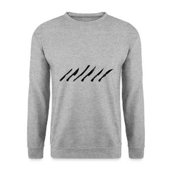 Father and Messerasmmler Messerfan Papa Design - Unisex Sweatshirt - salt & pepper - Front - Alina (178cm) & Michal (187cm)