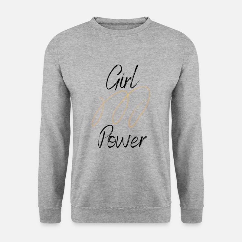 Girl power - Unisex Pullover - Weißgrau meliert