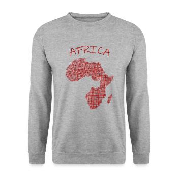 Afrika Madagaskar Africa - Unisex Pullover - Weißgrau meliert - Vorne - Alina (178cm) & Michal (187cm)