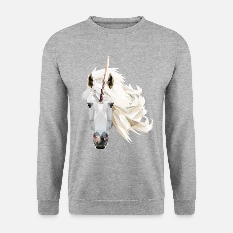 Einhorn - Unisex Pullover - Weißgrau meliert