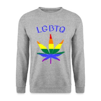 Lgbtq LGBTQ lgbtq - Unisex Pullover - Weißgrau meliert - Vorne - Alina (178cm) & Michal (187cm)