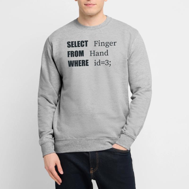 Hand Select Finger, Funny code. Coders Language Unisex Sweatshirt