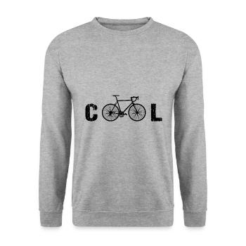 vélo - Sweat-shirt Unisexe - gris chiné - Devant - Alina (178cm) & Michal (187cm)