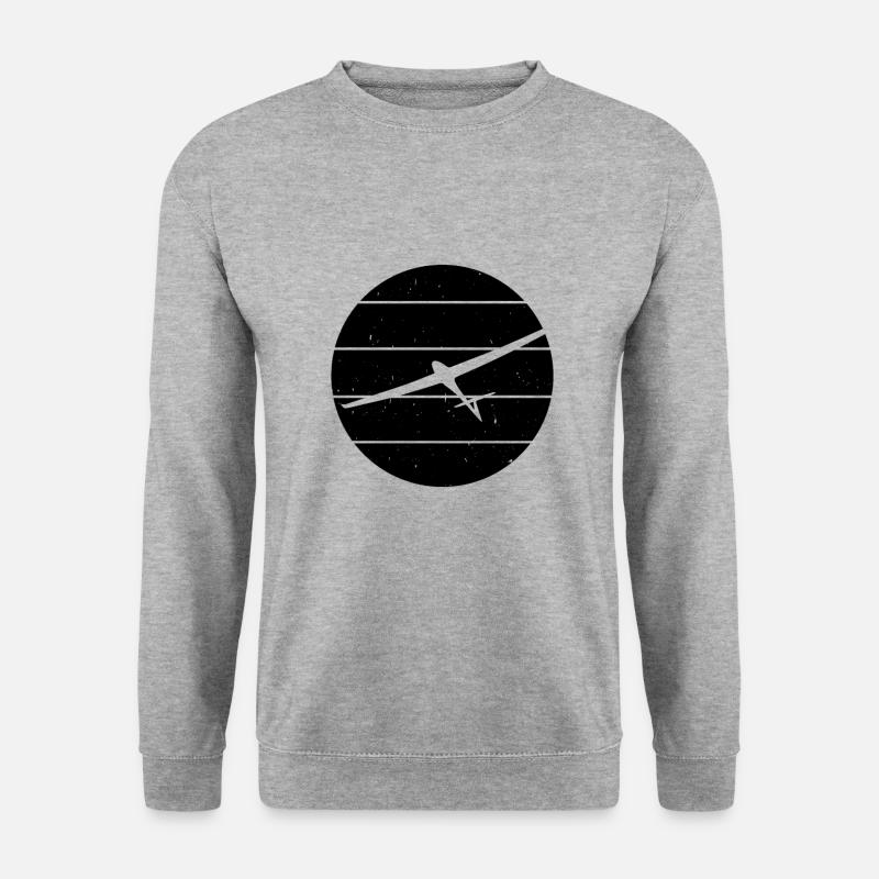 Segelflugzeug - Unisex Pullover - Weißgrau meliert