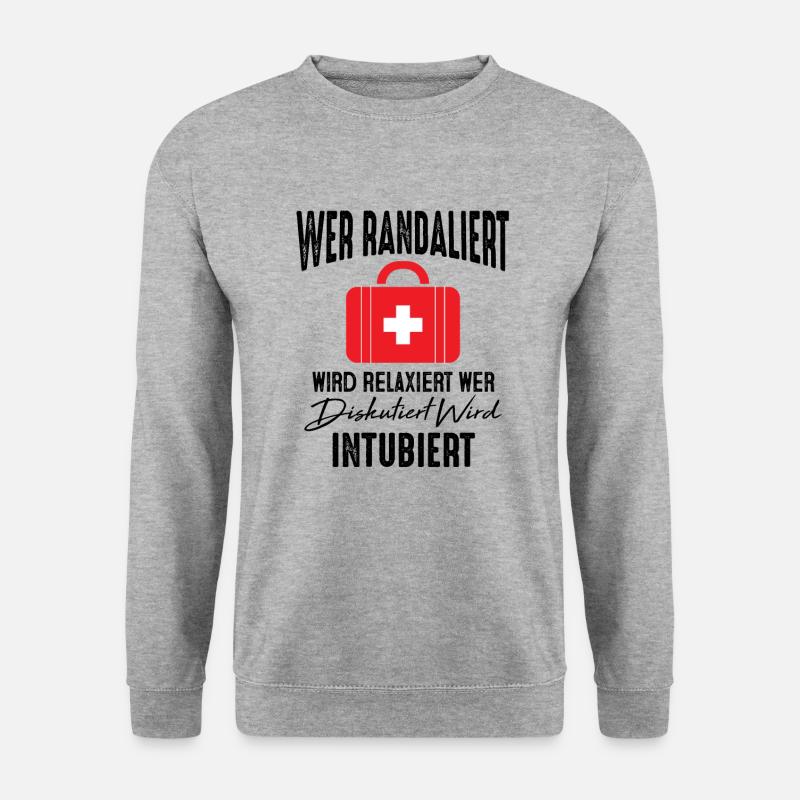 Krankenschwester Geschenk - Unisex Pullover - Weißgrau meliert