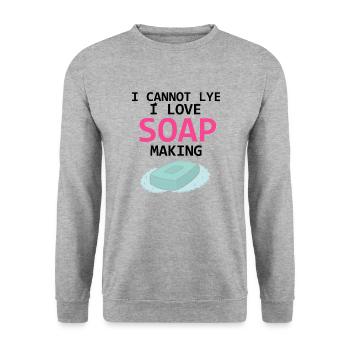 Soap Making Design for Soap Maker Designs - Unisex Sweatshirt - salt & pepper - Front - Alina (178cm) & Michal (187cm)