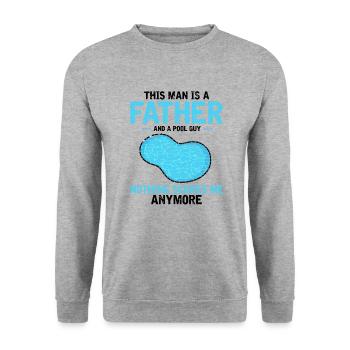 Pool Guy Design for PoolBoy and Pool Cleaner - Unisex Sweatshirt - salt & pepper - Front - Alina (178cm) & Michal (187cm)
