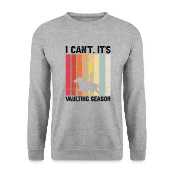 Conception acrobatique de voûte et cheval équestre - Sweat-shirt Unisexe - gris chiné - Devant - Alina (178cm) & Michal (187cm)