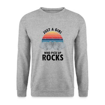 Collectionneur de pierres précieuses et recherche sur les pierres précieuses - Sweat-shirt Unisexe - gris chiné - Devant - Alina (178cm) & Michal (187cm)