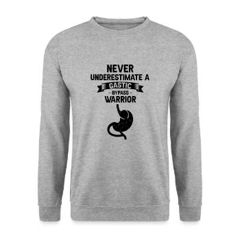 Gastric bypass and gastric bypass surgery design - Unisex Sweatshirt - salt & pepper - Front - Alina (178cm) & Michal (187cm)