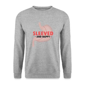 Gastric Bypass and Gastric Bypass Operation Design - Unisex Sweatshirt - salt & pepper - Front - Alina (178cm) & Michal (187cm)