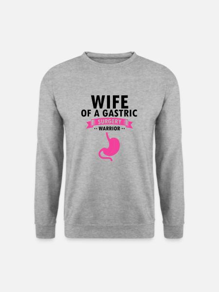 Magenbypass und Magenbypass Operation Design - Unisex Pullover - Weißgrau meliert