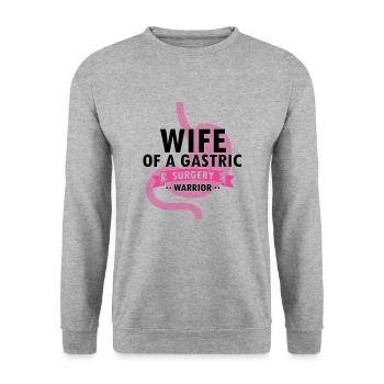 Gastric Bypass and Gastric Bypass Operation Design - Unisex Sweatshirt - salt & pepper - Front - Alina (178cm) & Michal (187cm)