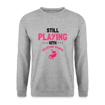 Gastric Bypass and Gastric Bypass Operation Design - Unisex Sweatshirt - salt & pepper - Front - Alina (178cm) & Michal (187cm)