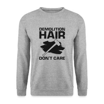 Conception de démolition de maisons et rénovation de maisons - Sweat-shirt Unisexe - gris chiné - Devant - Alina (178cm) & Michal (187cm)