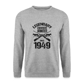 Conception de coyote pour les réacteurs de coyote - Sweat-shirt Unisexe - gris chiné - Devant - Alina (178cm) & Michal (187cm)