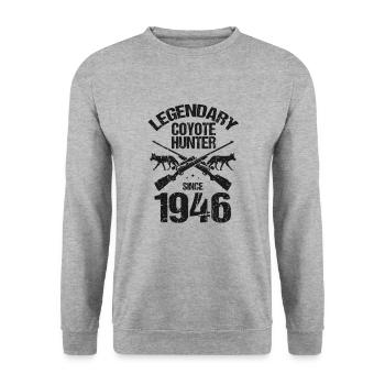 Conception de coyote pour les réacteurs de coyote - Sweat-shirt Unisexe - gris chiné - Devant - Alina (178cm) & Michal (187cm)