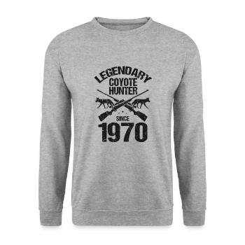 Conception de coyote pour les réacteurs de coyote - Sweat-shirt Unisexe - gris chiné - Devant - Alina (178cm) & Michal (187cm)
