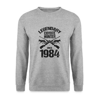 Conception de chasseur de coyote pour la chasse au coyote - Sweat-shirt Unisexe - gris chiné - Devant - Alina (178cm) & Michal (187cm)