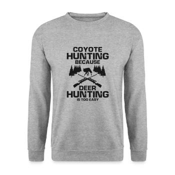 Conception de coyote pour les réacteurs de coyote - Sweat-shirt Unisexe - gris chiné - Devant - Alina (178cm) & Michal (187cm)