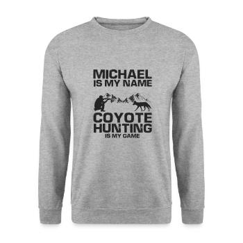 Conception de coyote pour les réacteurs de coyote - Sweat-shirt Unisexe - gris chiné - Devant - Alina (178cm) & Michal (187cm)