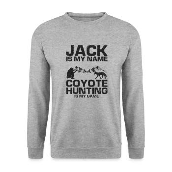 Conception de coyote pour les réacteurs de coyote - Sweat-shirt Unisexe - gris chiné - Devant - Alina (178cm) & Michal (187cm)