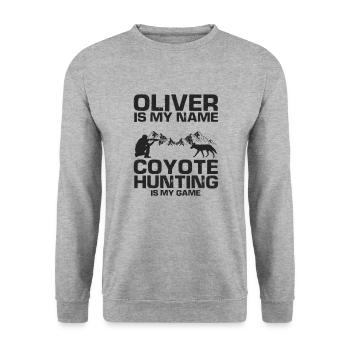 Capture de coyotes et conception de chasseur de coyotes - Sweat-shirt Unisexe - gris chiné - Devant - Alina (178cm) & Michal (187cm)