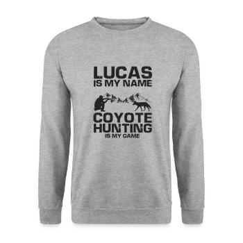 Conception de coyote pour les réacteurs de coyote - Sweat-shirt Unisexe - gris chiné - Devant - Alina (178cm) & Michal (187cm)