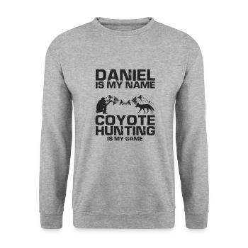 Conception de coyote pour les réacteurs de coyote - Sweat-shirt Unisexe - gris chiné - Devant - Alina (178cm) & Michal (187cm)