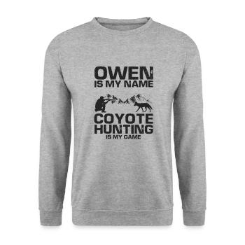 Conception de coyote pour les réacteurs de coyote - Sweat-shirt Unisexe - gris chiné - Devant - Alina (178cm) & Michal (187cm)