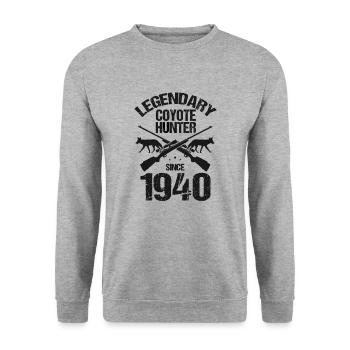 Conception de coyote pour les réacteurs de coyote - Sweat-shirt Unisexe - gris chiné - Devant - Alina (178cm) & Michal (187cm)