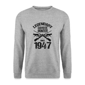 Conception de coyote pour les réacteurs de coyote - Sweat-shirt Unisexe - gris chiné - Devant - Alina (178cm) & Michal (187cm)