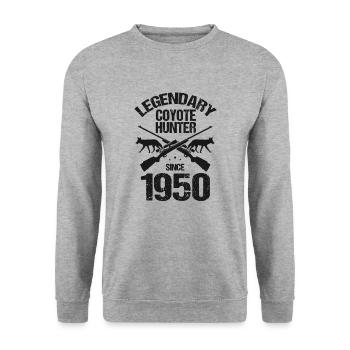 Conception de coyote pour les réacteurs de coyote - Sweat-shirt Unisexe - gris chiné - Devant - Alina (178cm) & Michal (187cm)
