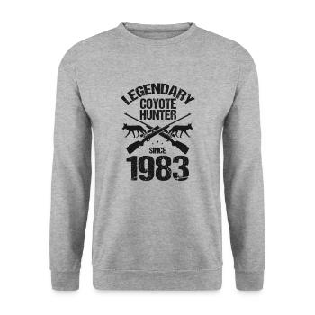 Kojotentöter und Kojotenjagd auf Wildtiere - Unisex Pullover - Weißgrau meliert - Vorne - Alina (178cm) & Michal (187cm)