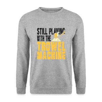 Concrete construction design for construction workers and construction site - Unisex Sweatshirt - salt & pepper - Front - Alina (178cm) & Michal (187cm)
