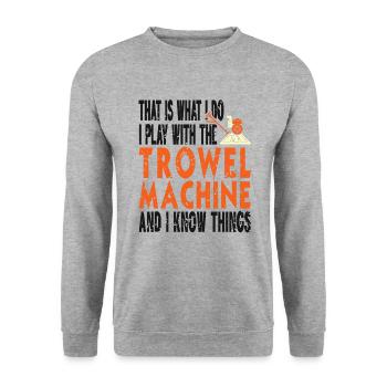 Conception de constructeur en béton pour les constructeurs et le chantier de construction - Sweat-shirt Unisexe - gris chiné - Devant - Alina (178cm) & Michal (187cm)
